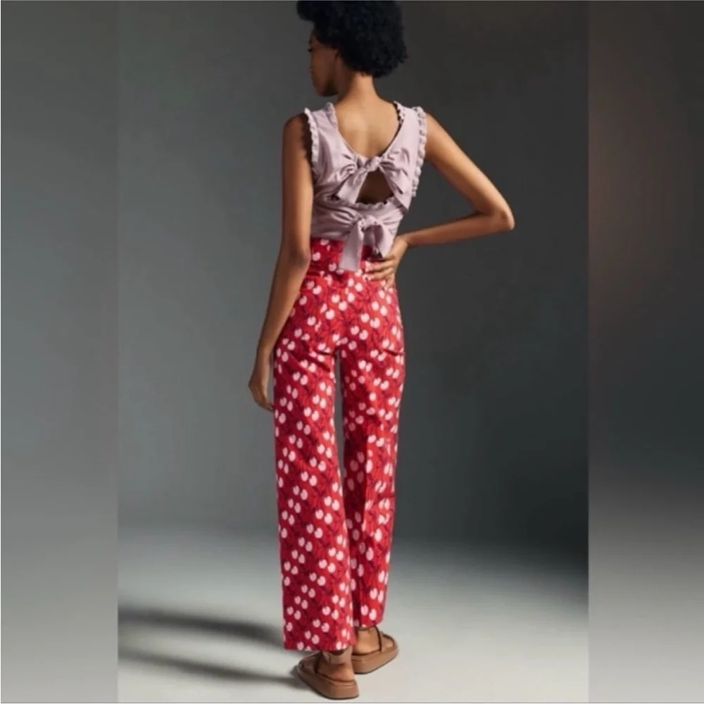 Maeve by Anthropologie The Colette Cherries Wide-Leg Pants - Picture 2 of 6